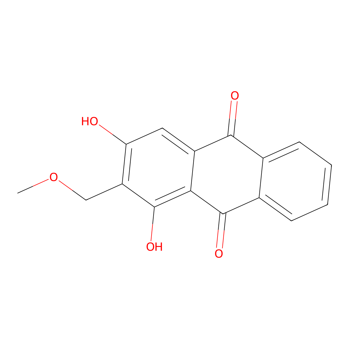 Lucidin omega-methyl ether molecular structure, CAS 79560-36-4