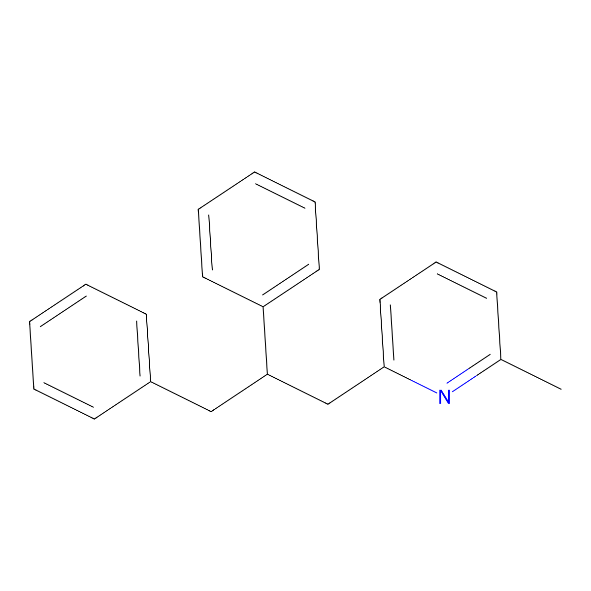 2-(2,3-Diphenylpropyl)-6-methylpyridine molecular structure, CAS 79560-59-1