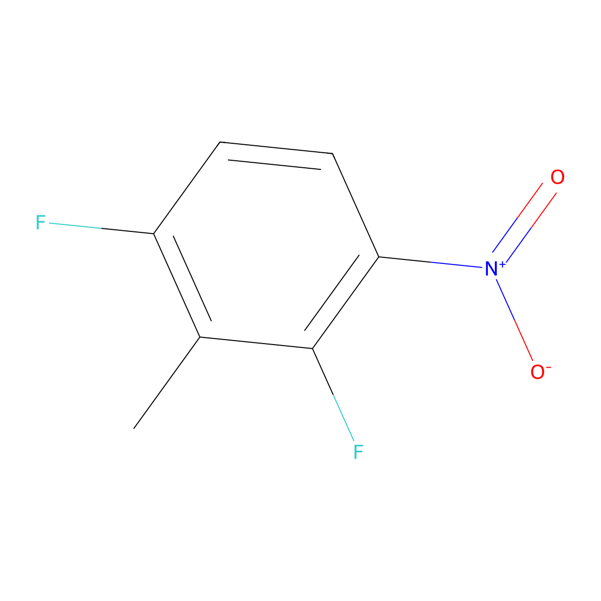 2,6-Difluoro-3-nitrotoluene molecular structure, CAS 79562-49-5