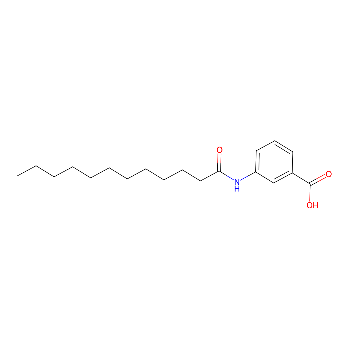 3-Dodecanoylamino-benzoic acid molecular structure, CAS 79564-74-2