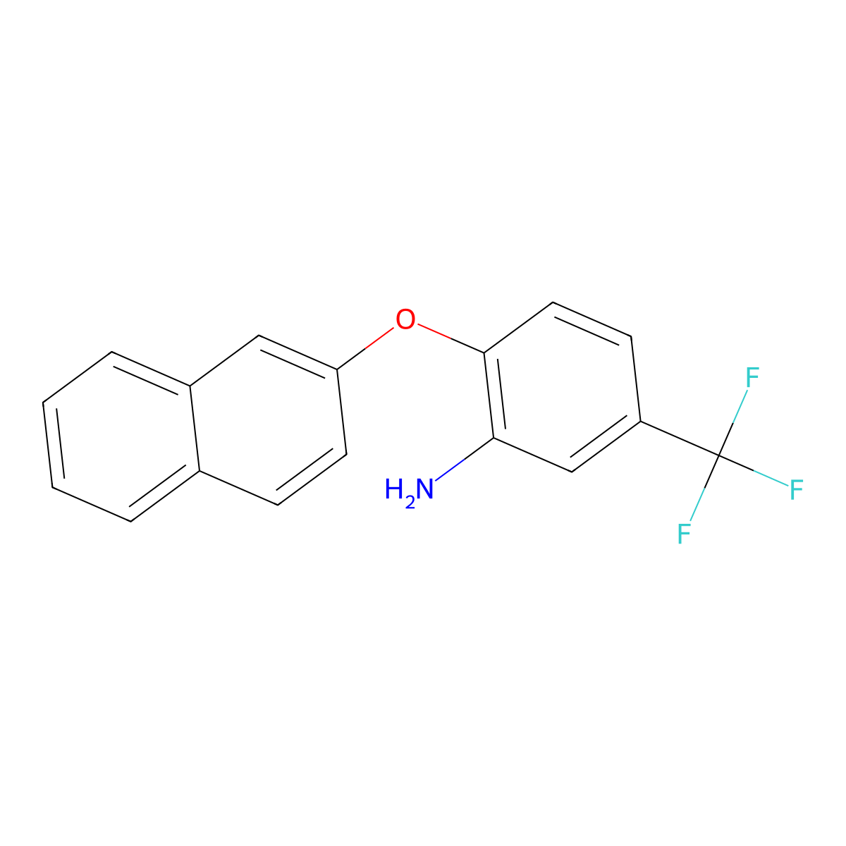 2-(2-Naphthyloxy)-5-(trifluoromethyl)aniline molecular structure, CAS 79567-22-9