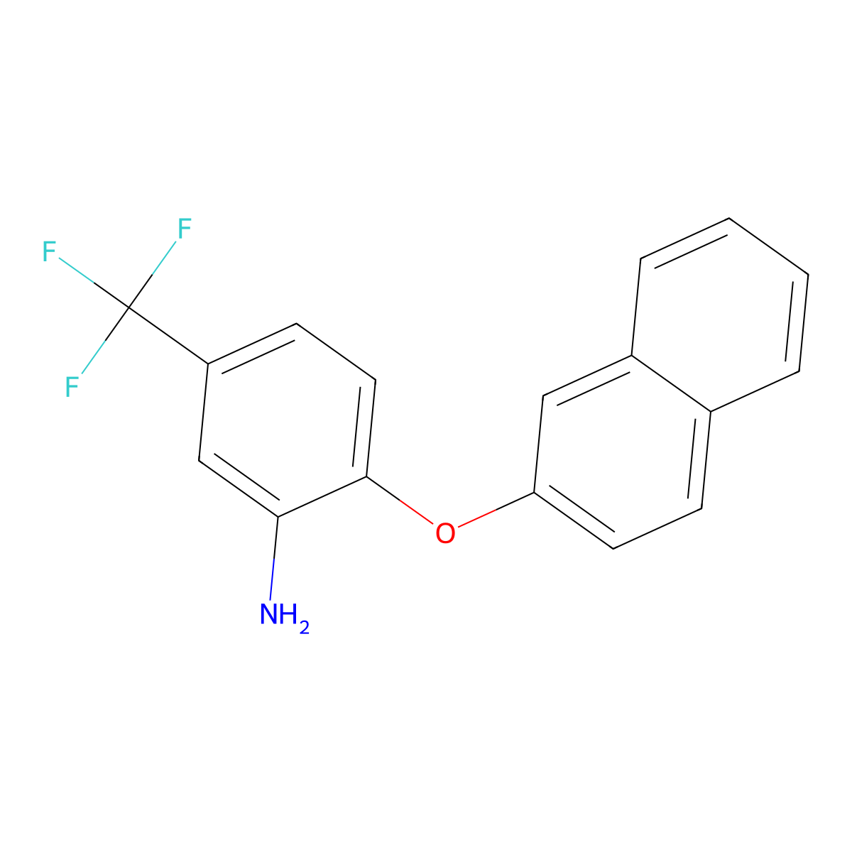 2-(2-Naphthyloxy)-5-(trifluoromethyl)aniline molecular structure, CAS 79567-22-9