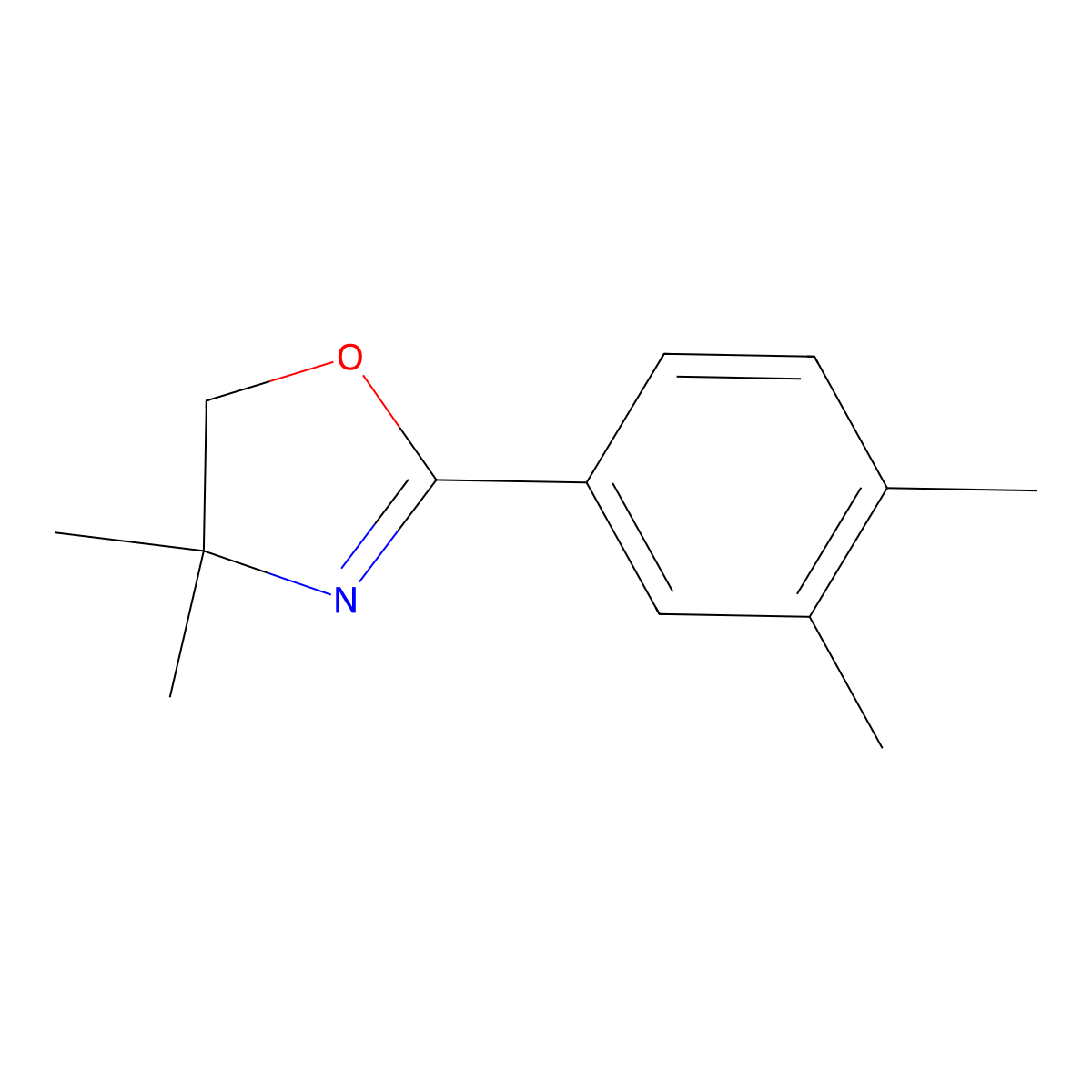 2-(3,4-Dimethylphenyl)-4,5-dihydro-4,4-dimethyloxazole molecular structure, CAS 79568-31-3