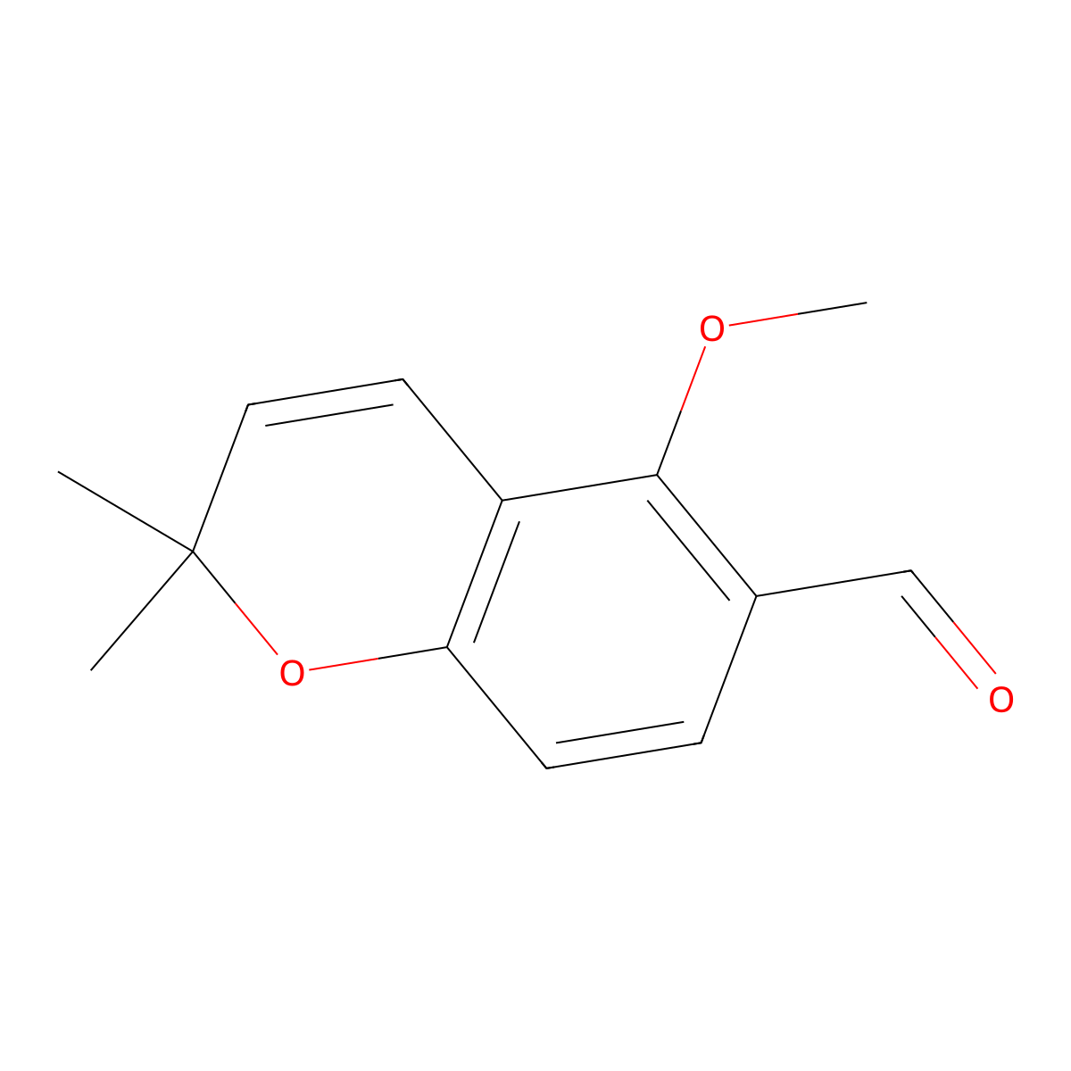 5-methoxy-2,2-dimethyl-2H-chromene-6-carbaldehyde molecular structure, CAS 79571-17-8