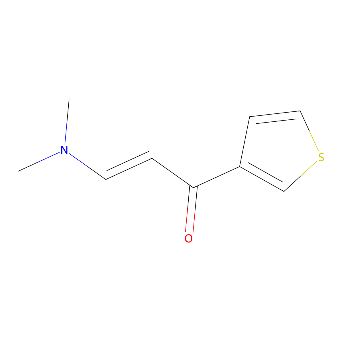 (2E)-3-(dimethylamino)-1-(3-thienyl)prop-2-en-1-one molecular structure, CAS 79571-33-8