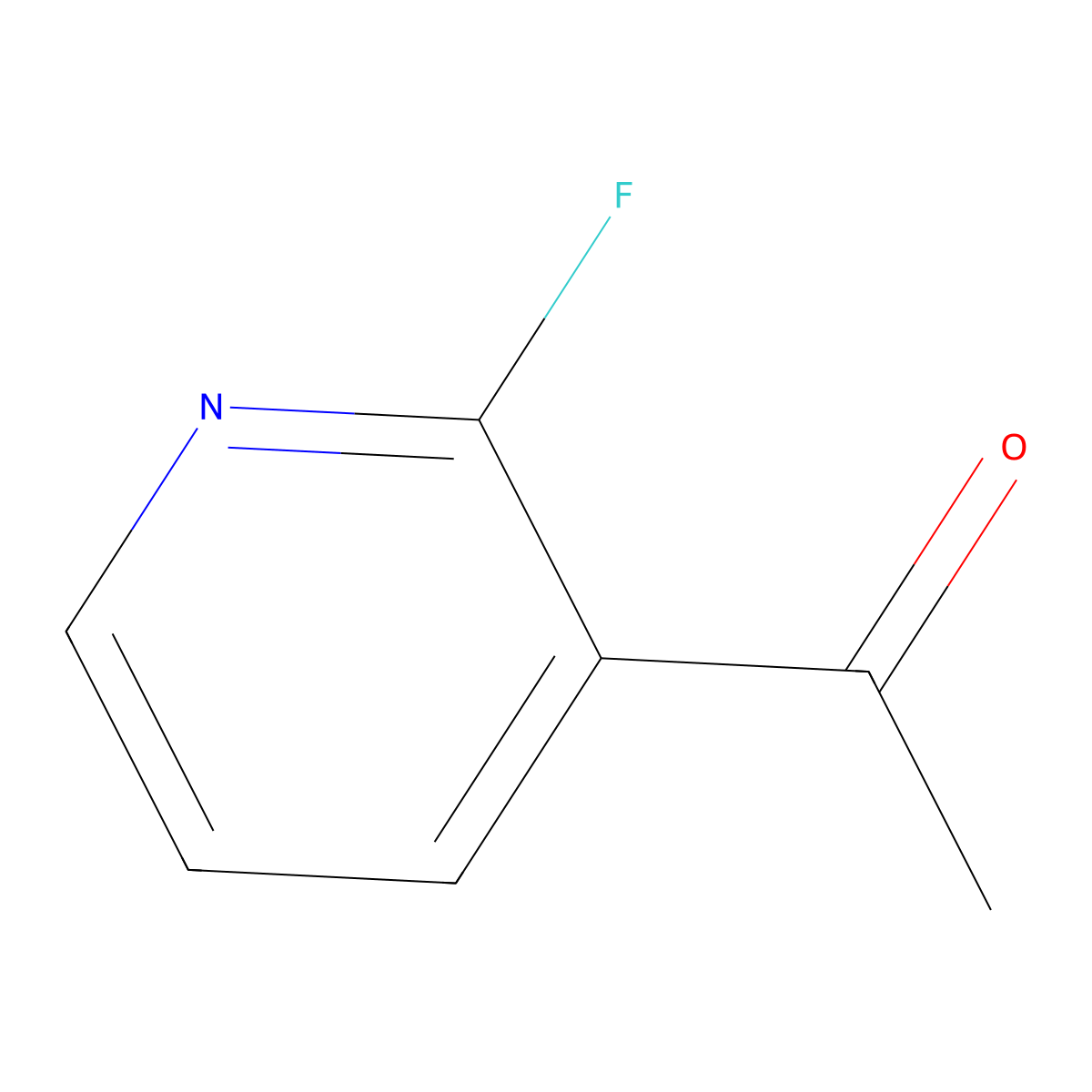1-(2-Fluoropyridin-3-yl)ethan-1-one molecular structure, CAS 79574-70-2