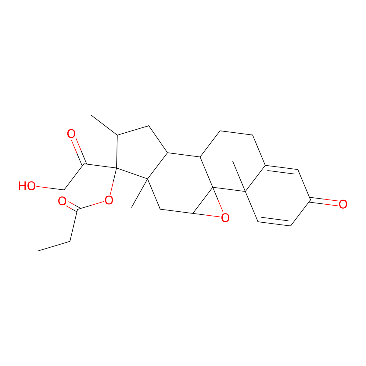 Betamethasone 9,11-Epoxide 17-Propionate molecular structure, CAS 79578-39-5