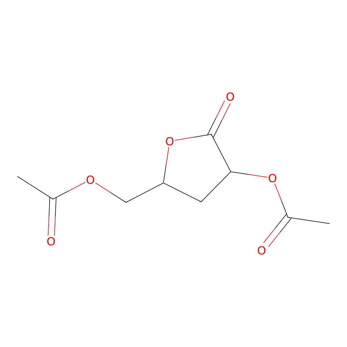 ((2S,4S)-4-Acetoxy-5-oxotetrahydrofuran-2-yl)methyl acetate molecular structure, CAS 79580-65-7