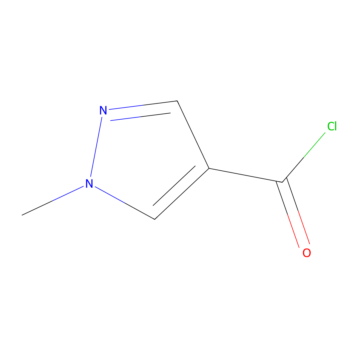 1-methyl-1H-pyrazole-4-carbonyl chloride molecular structure, CAS 79583-19-0
