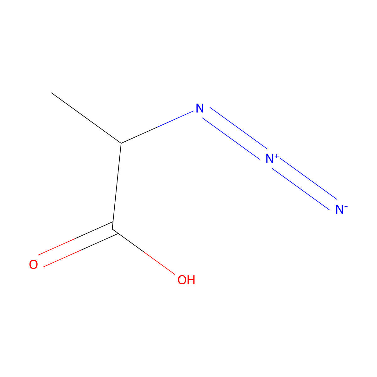 2-Azidopropanoic acid molecular structure, CAS 79583-94-1