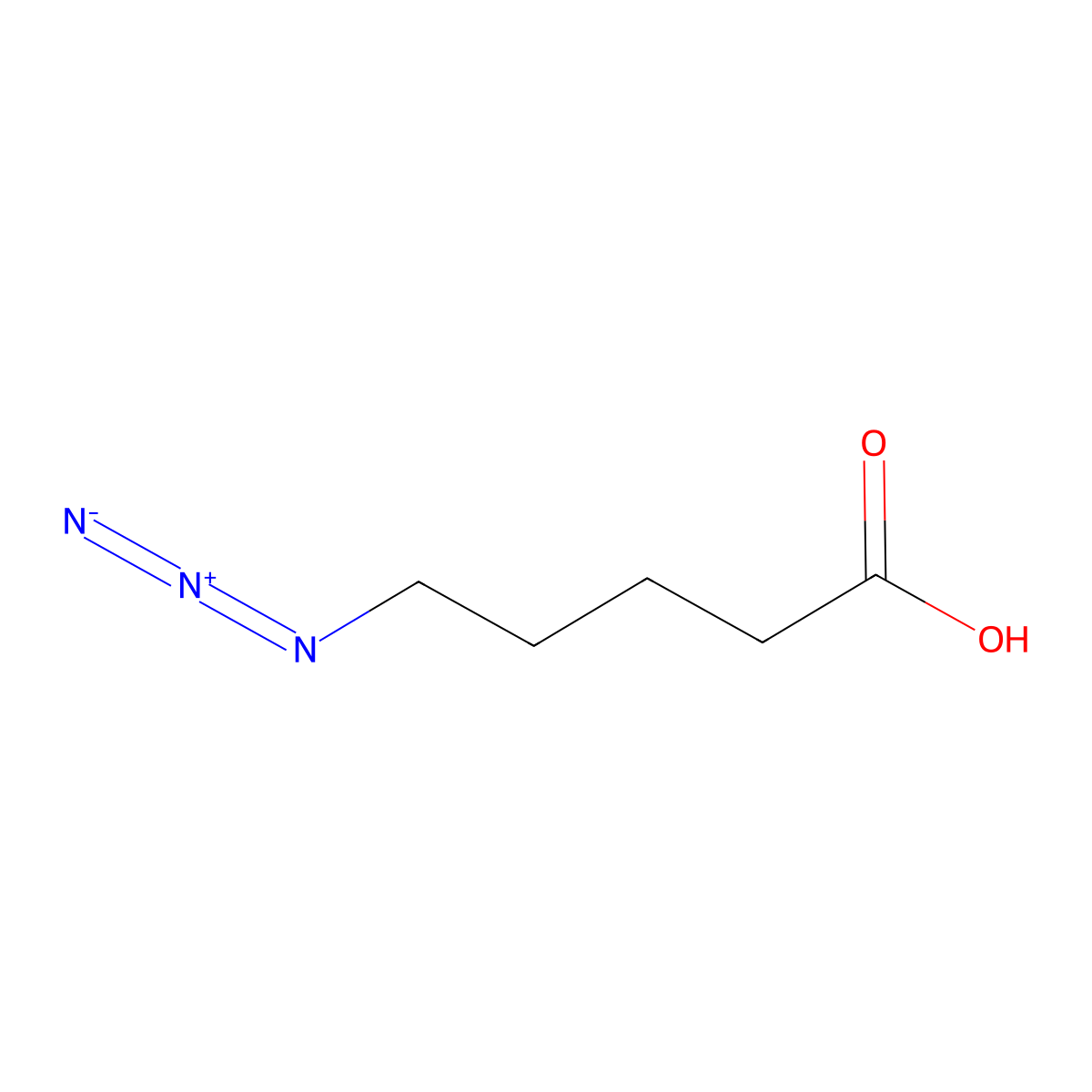 5-azidopentanoic Acid molecular structure, CAS 79583-98-5
