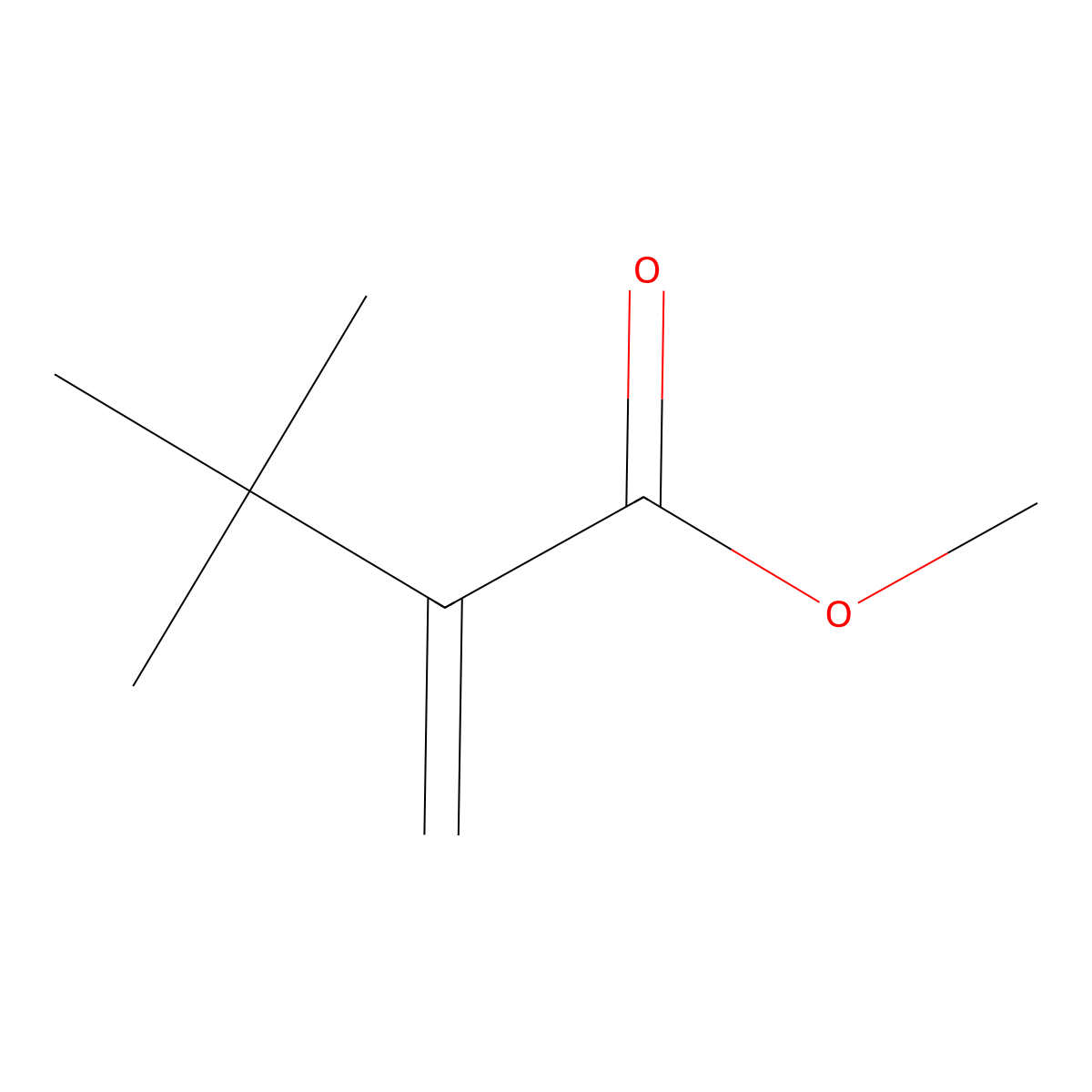 2-Methylene-3,3-dimethylbutanoic acid methyl ester molecular structure, CAS 79593-50-3