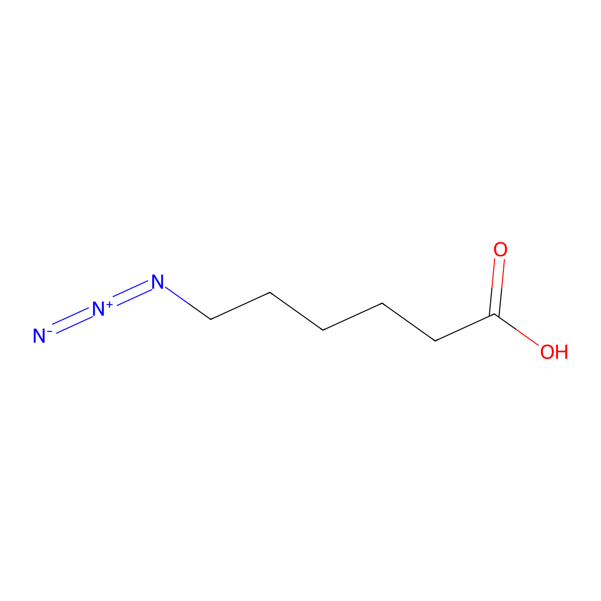 6-azidohexanoic Acid molecular structure, CAS 79598-53-1