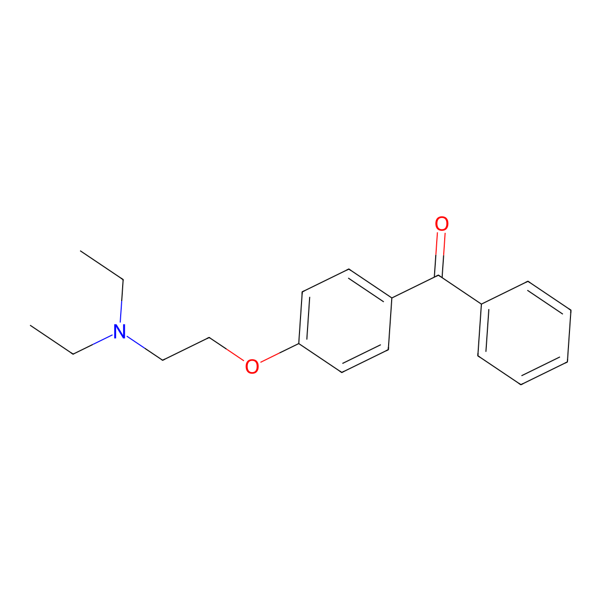 [4-[2-(Diethylamino)ethoxy]phenyl]phenylmethanone molecular structure, CAS 796-77-0
