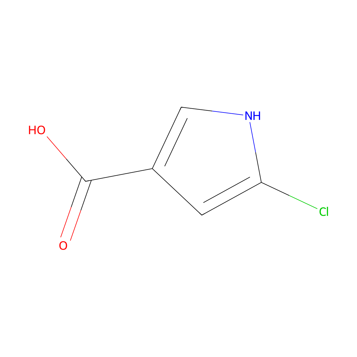 5-Chloro-1H-pyrrole-3-carboxylic acid molecular structure, CAS 79600-77-4