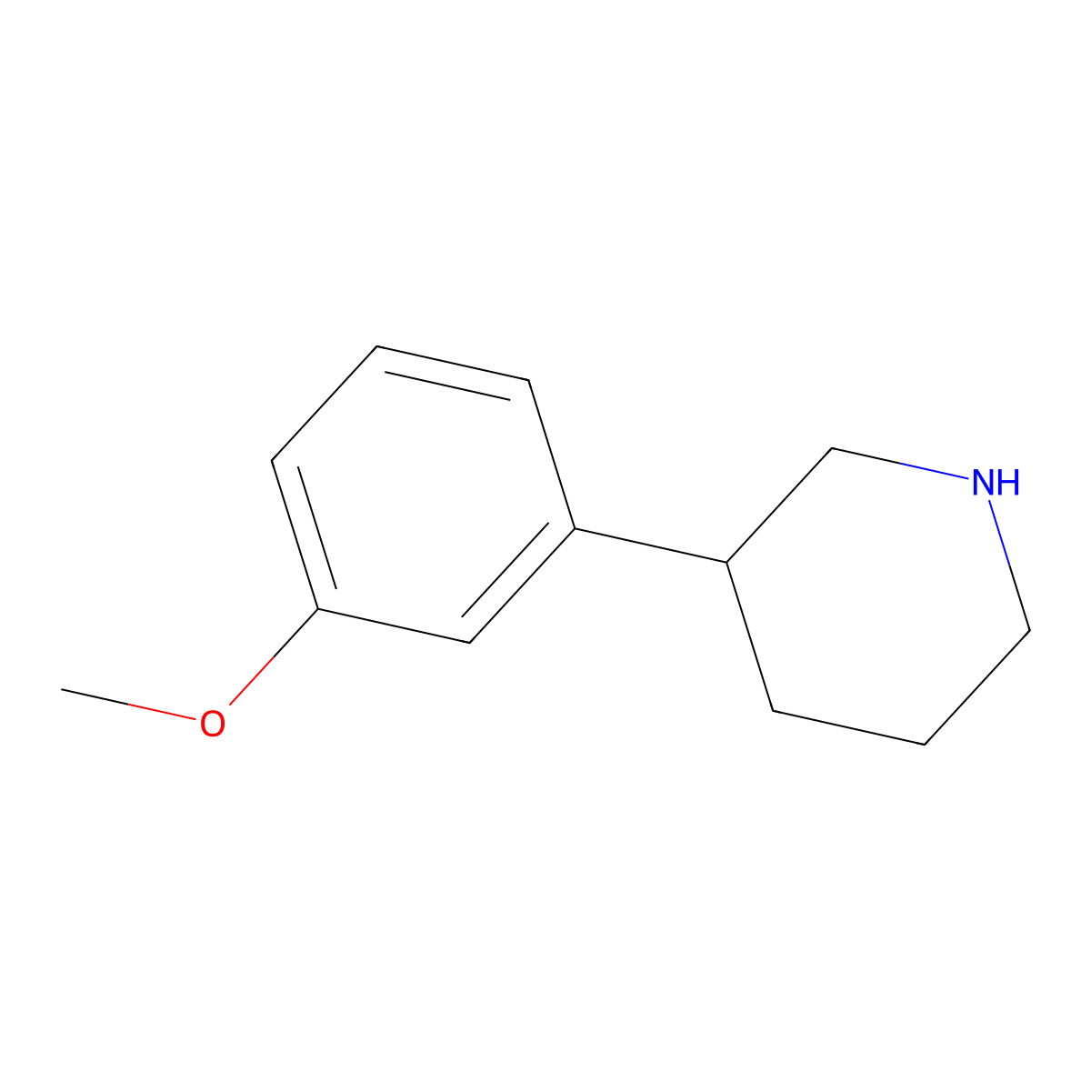 3-(3-Methoxyphenyl)piperidine molecular structure, CAS 79601-21-1
