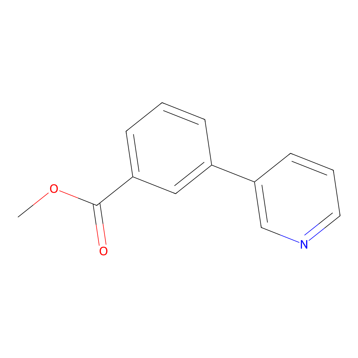 Methyl 3-(3-pyridinyl)benzoate molecular structure, CAS 79601-27-7