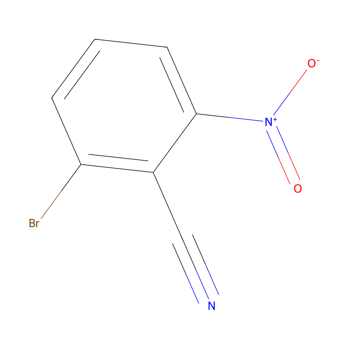 2-Bromo-6-nitrobenzonitrile molecular structure, CAS 79603-02-4