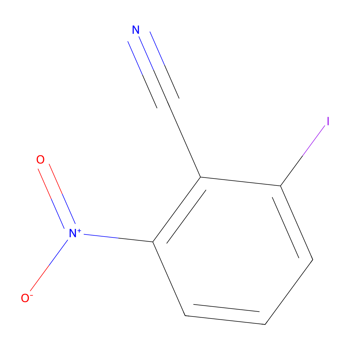 2-Iodo-6-nitrobenzonitrile molecular structure, CAS 79603-05-7