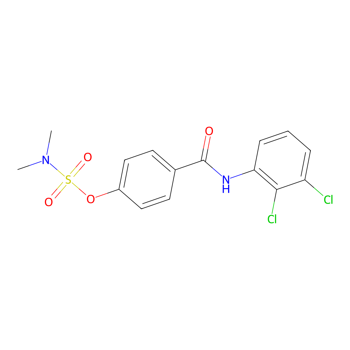4-[(2,3-dichloroanilino)carbonyl]phenyl-N,N-dimethylsulfamate molecular structure, CAS 79603-69-3