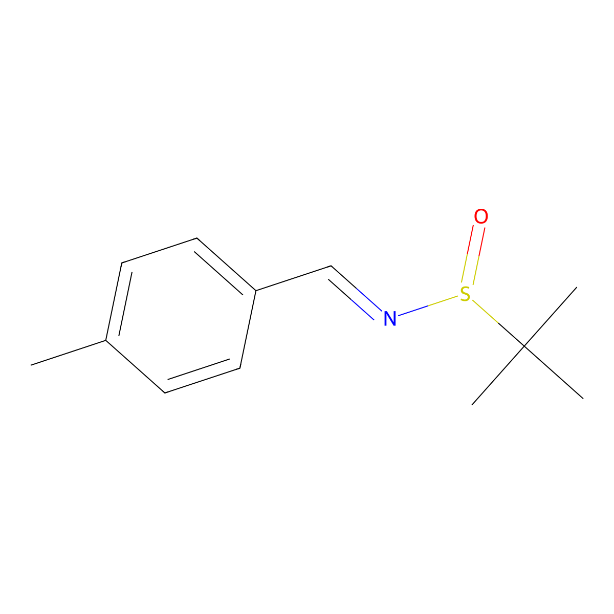 (R)-2-Methyl-N-(4-methylbenzylidene)-propane-2-sulfinamide molecular structure, CAS 796038-73-8