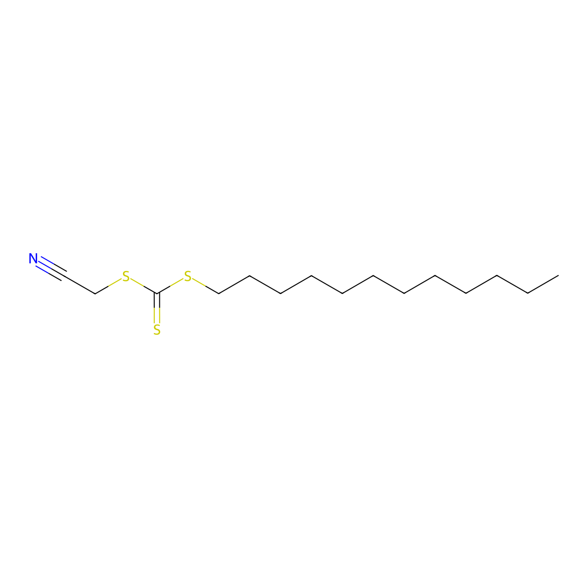 Cyanomethyl Dodecyl Trithiocarbonate molecular structure, CAS 796045-97-1