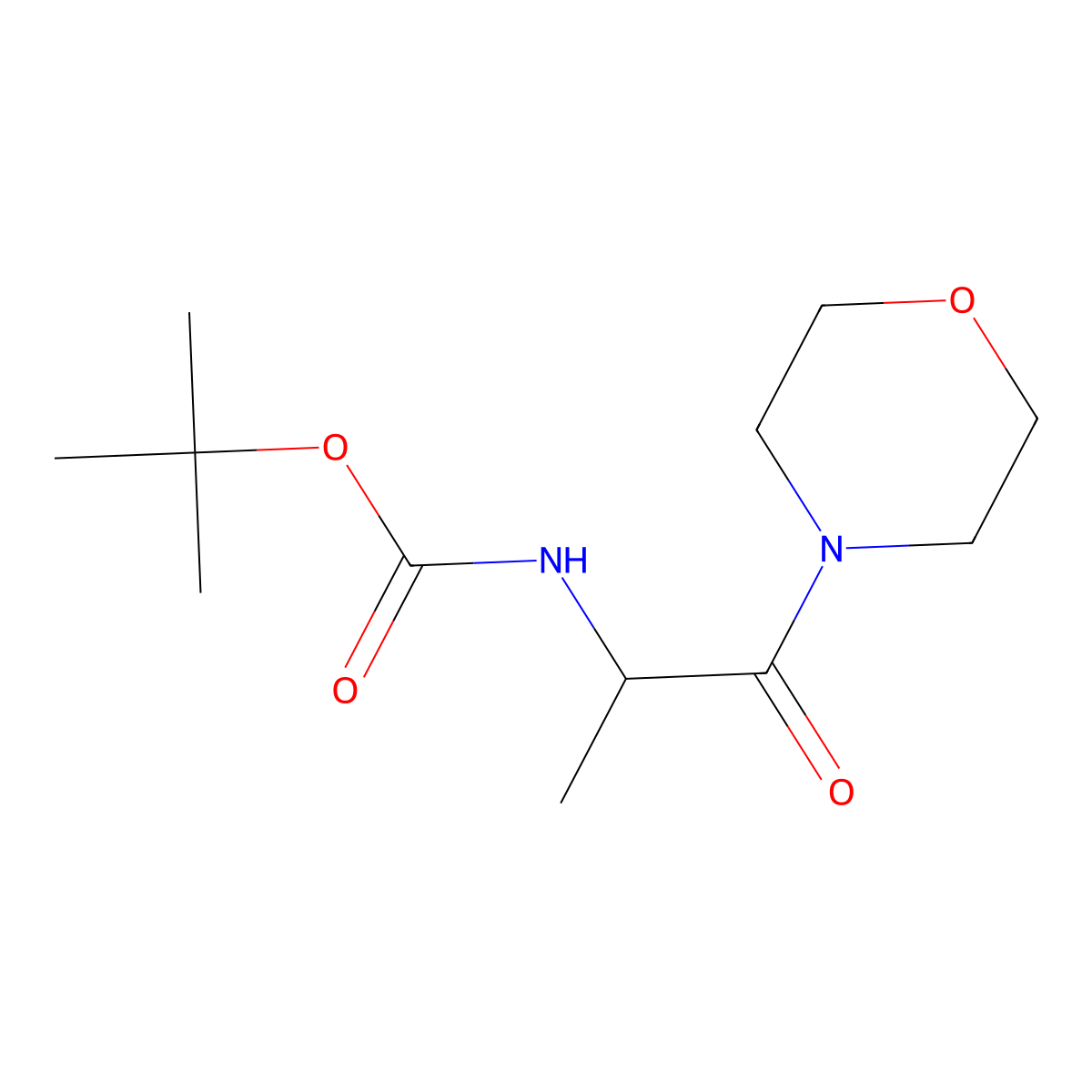 Tert-butyl N-[1-(morpholin-4-YL)-1-oxopropan-2-YL]carbamate molecular structure, CAS 796046-03-2