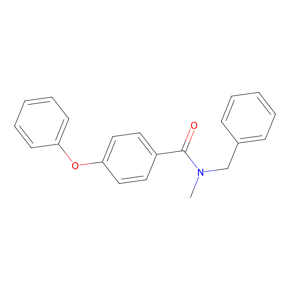 N-benzyl-N-methyl-4-phenoxybenzamide molecular structure, CAS 796050-78-7