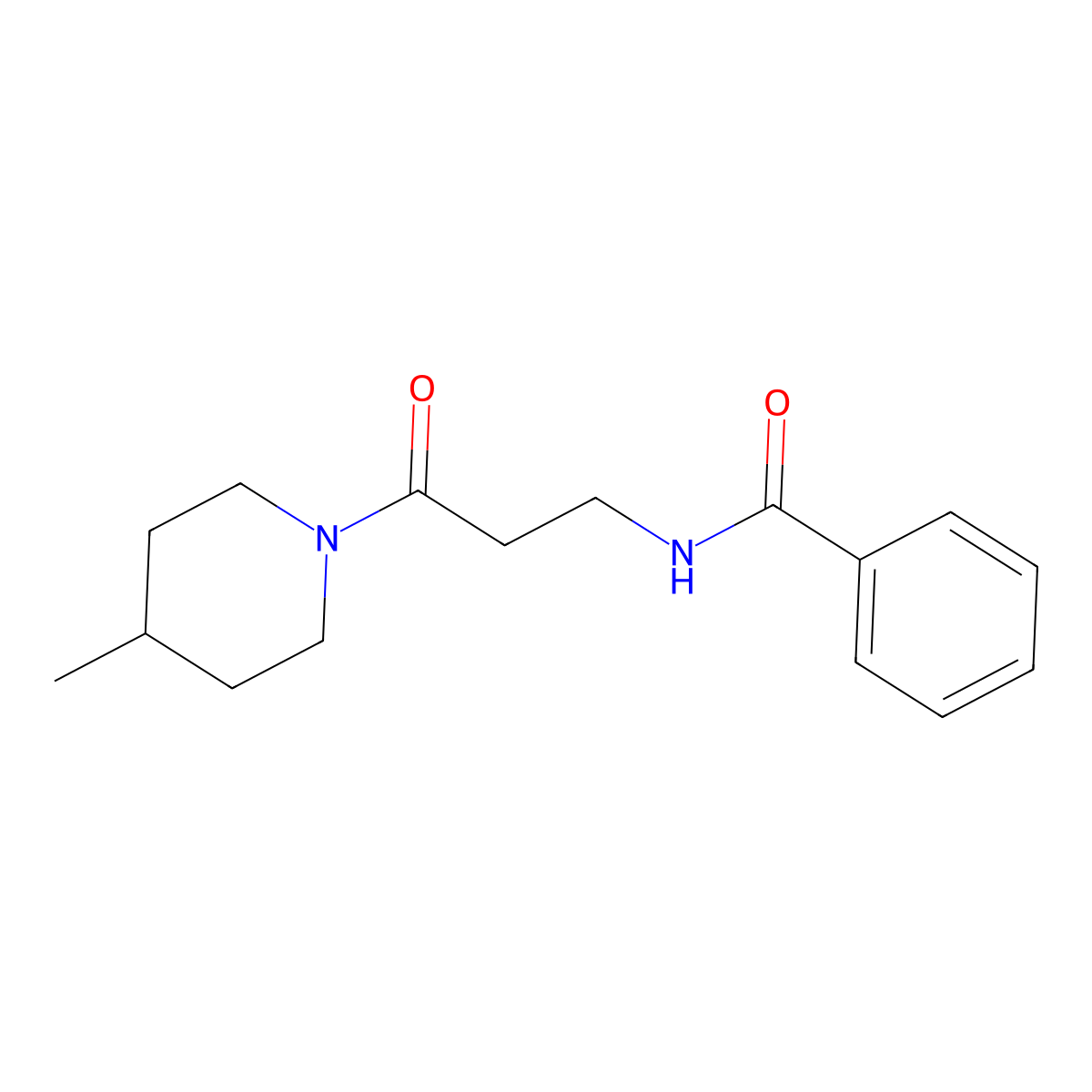 N-[3-(4-methylpiperidin-1-yl)-3-oxopropyl]benzamide molecular structure, CAS 796050-91-4