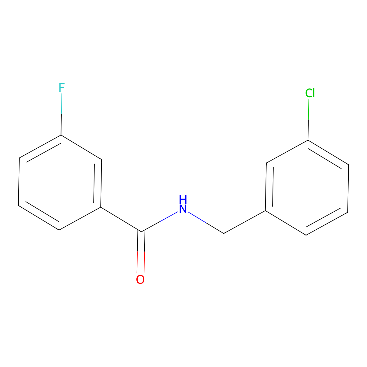 N-[(3-chlorophenyl)methyl]-3-fluorobenzamide molecular structure, CAS 796051-07-5