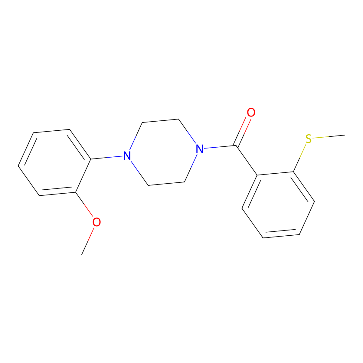 [4-(2-Methoxyphenyl)piperazin-1-yl]-(2-methylsulfanylphenyl)methanone molecular structure, CAS 796052-09-0