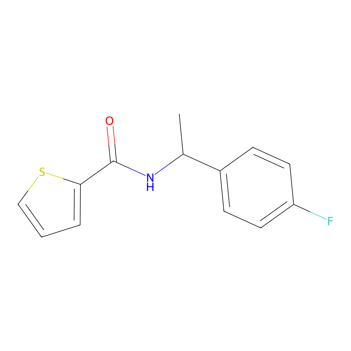N-[1-(4-fluorophenyl)ethyl]thiophene-2-carboxamide molecular structure, CAS 796057-68-6