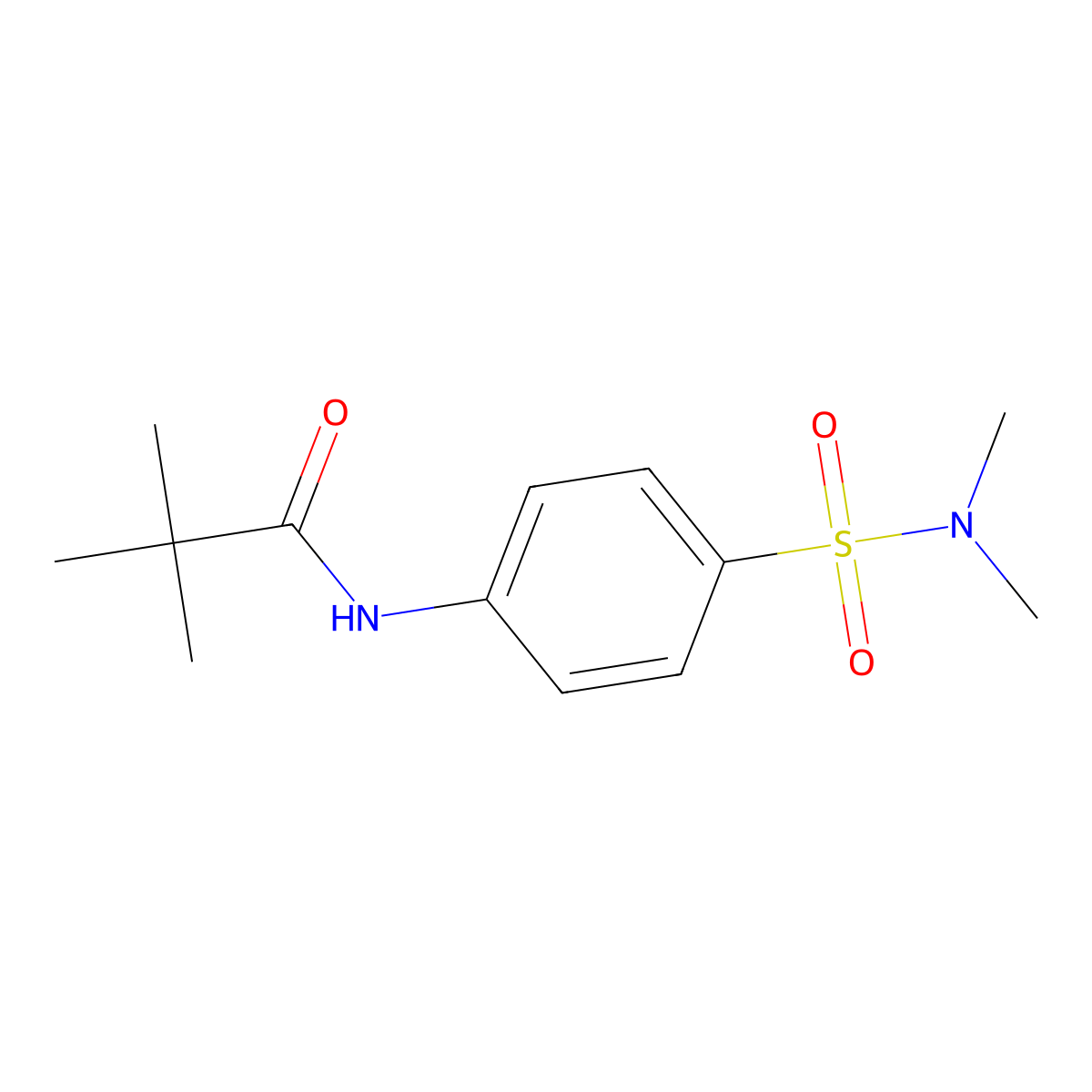 N-[4-(dimethylsulfamoyl)phenyl]-2,2-dimethylpropanamide molecular structure, CAS 796059-47-7