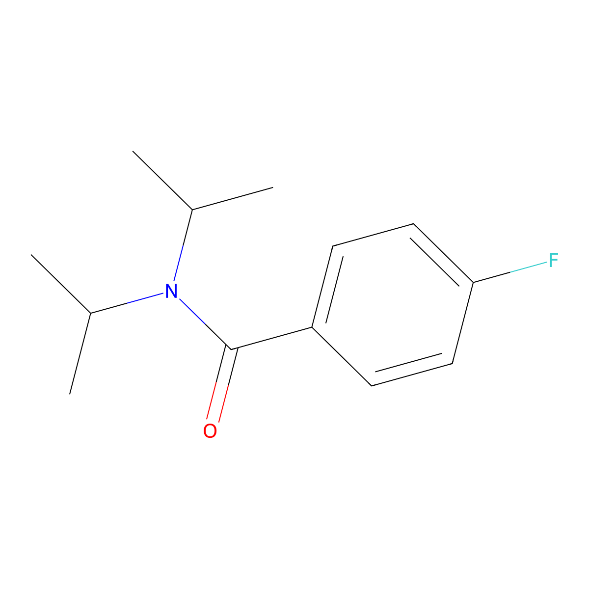 4-fluoro-N,N-diisopropylbenzamide molecular structure, CAS 79606-44-3