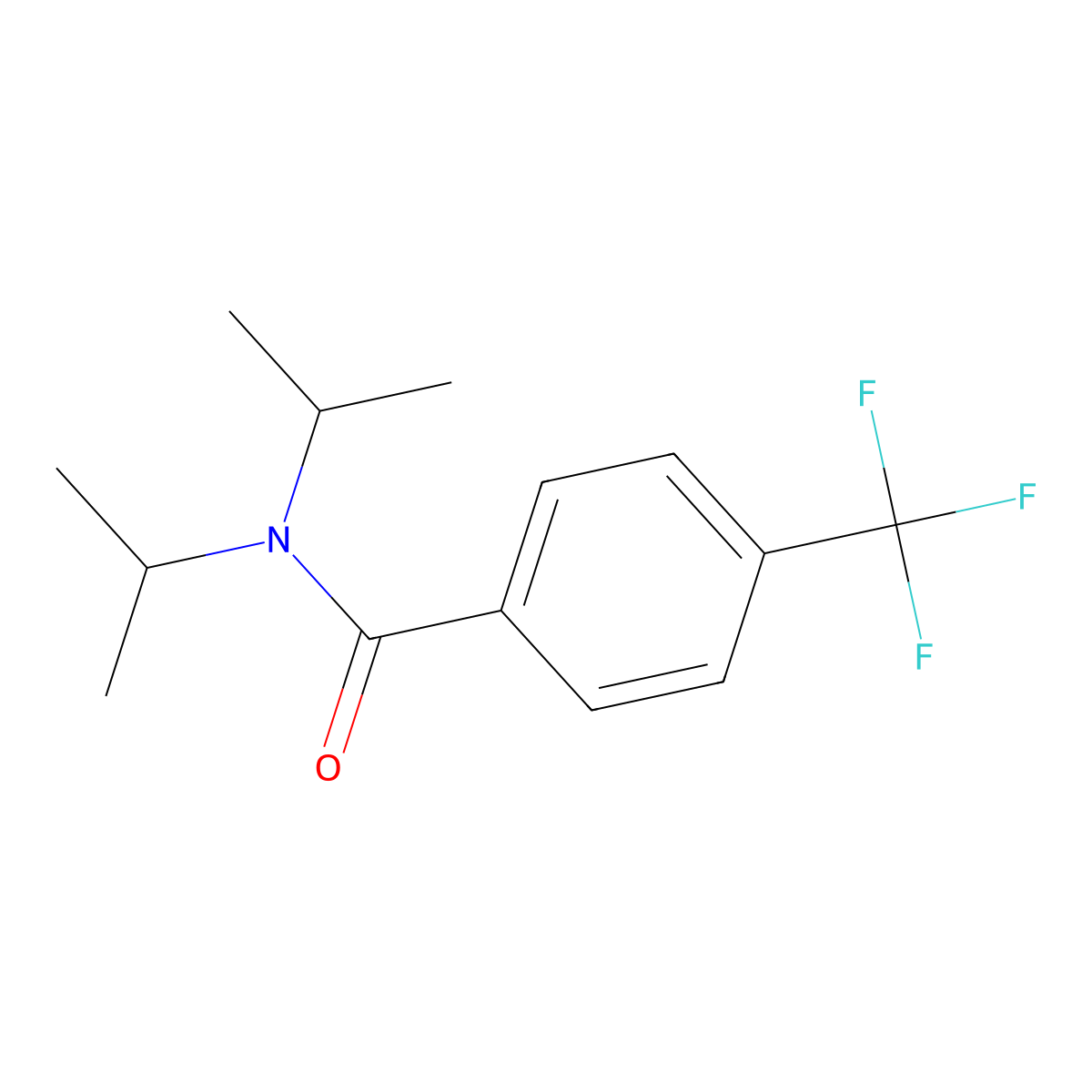 N,N-di(propan-2-yl)-4-(trifluoromethyl)benzamide molecular structure, CAS 79606-47-6