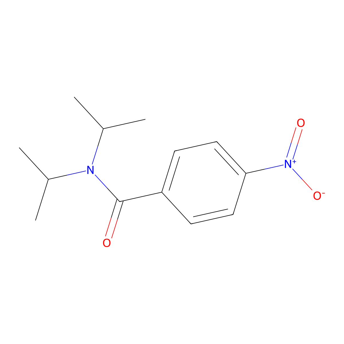 N,N-diisopropyl-4-nitrobenzamide molecular structure, CAS 79606-48-7