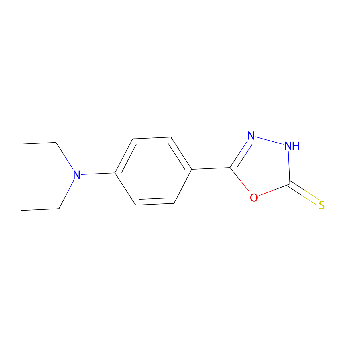5-[4-(Diethylamino)phenyl]-1,3,4-oxadiazole-2-thiol molecular structure, CAS 796067-55-5