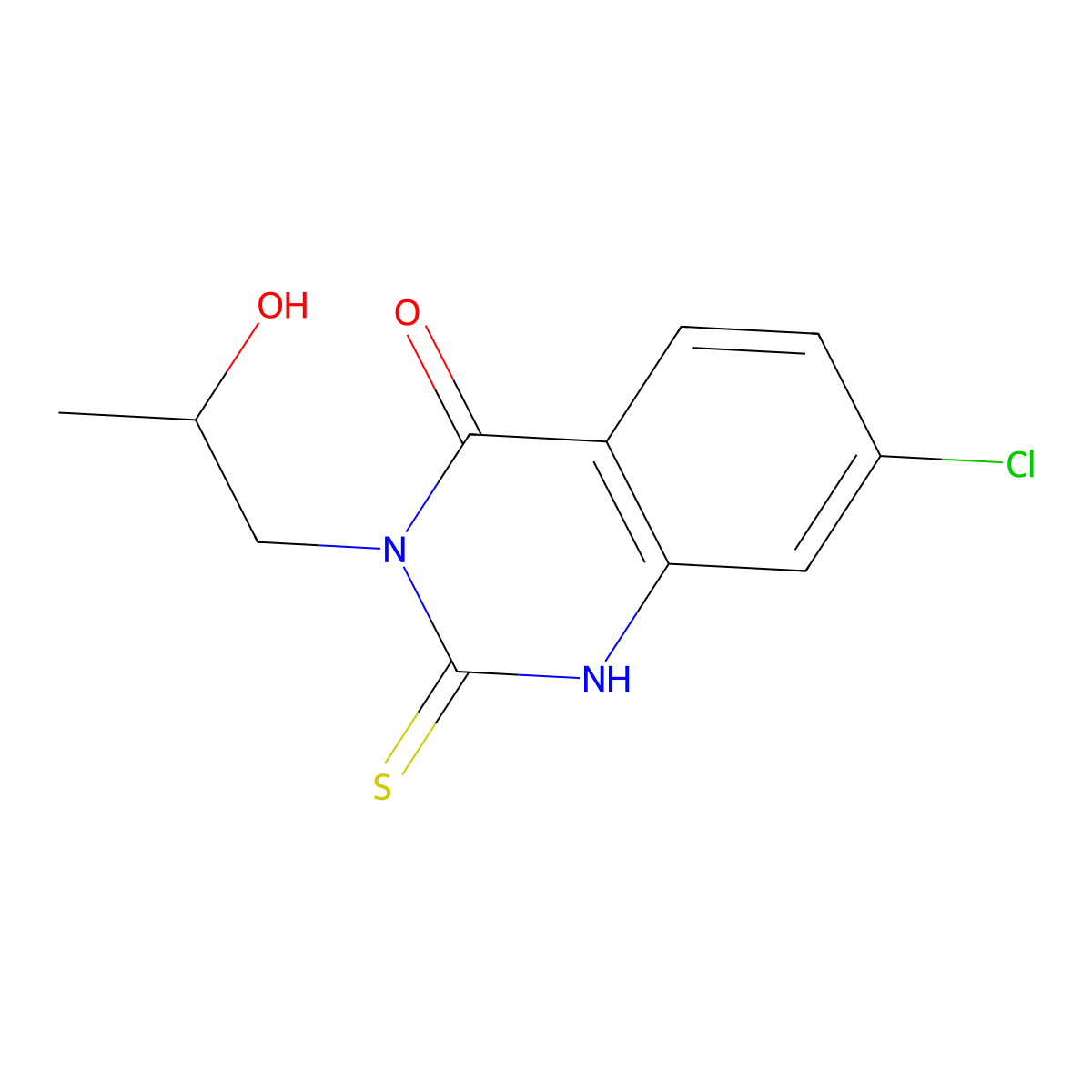 7-Chloro-3-(2-hydroxypropyl)-2-sulfanyl-3,4-dihydroquinazolin-4-one molecular structure, CAS 796067-60-2