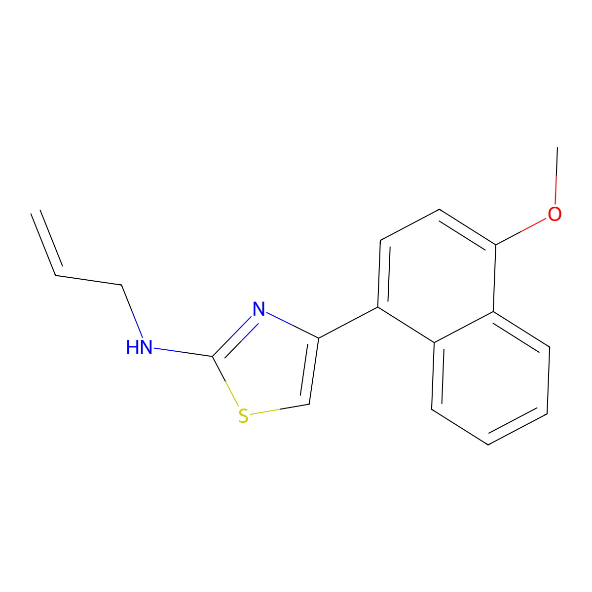 4-(4-methoxynaphthalen-1-yl)-N-(prop-2-en-1-yl)-1,3-thiazol-2-amine molecular structure, CAS 796067-62-4