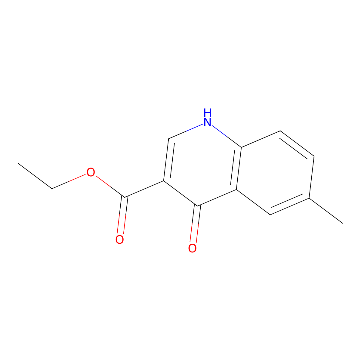Ethyl 4-hydroxy-6-methyl-3-quinolinecarboxylate molecular structure, CAS 79607-24-2