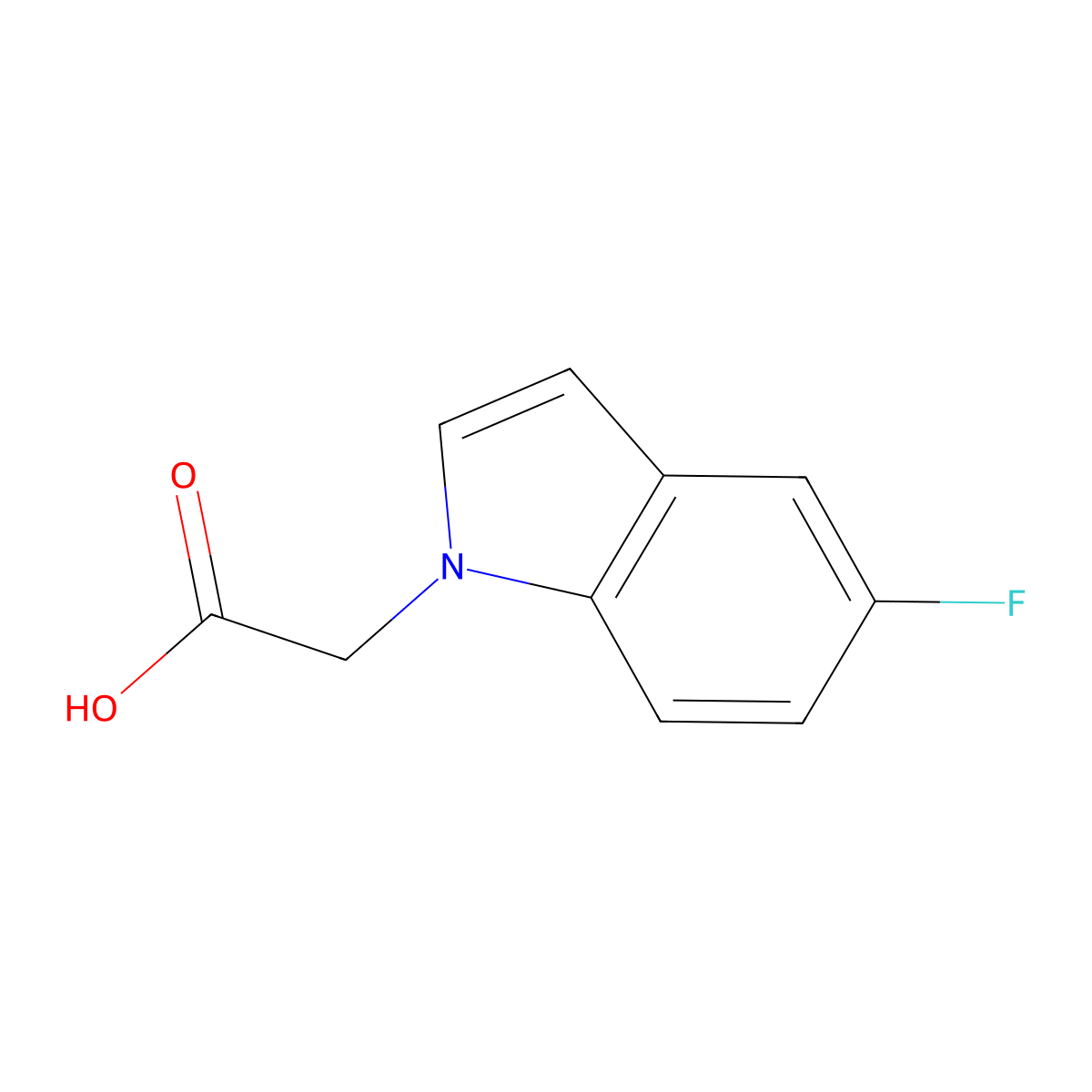 (5-Fluoroindol-1-yl)acetic acid molecular structure, CAS 796071-90-4