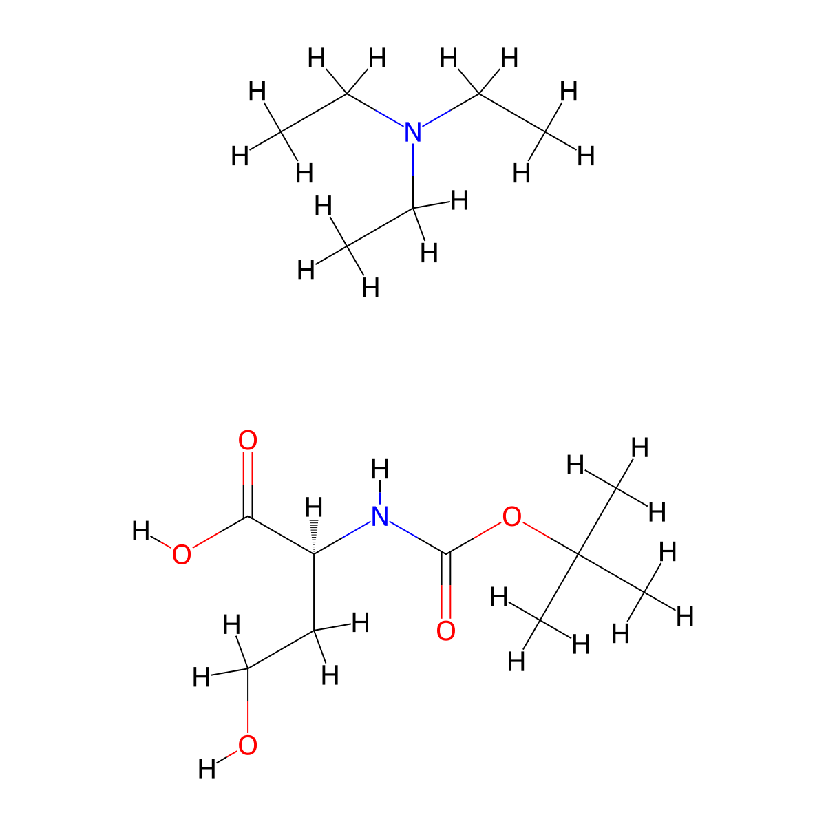 (S)-N-Boc-L-homoserine Triethylammonium Salt molecular structure, CAS 796072-25-8