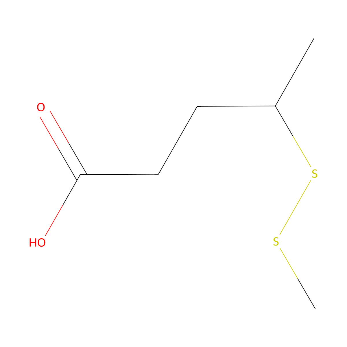 4-(Methyldisulfanyl)pentanoic acid molecular structure, CAS 796073-58-0