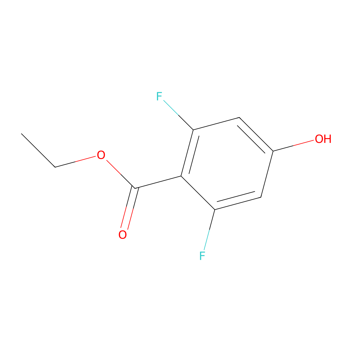 Ethyl 2,6-difluoro-4-hydroxybenzoate molecular structure, CAS 796080-93-8
