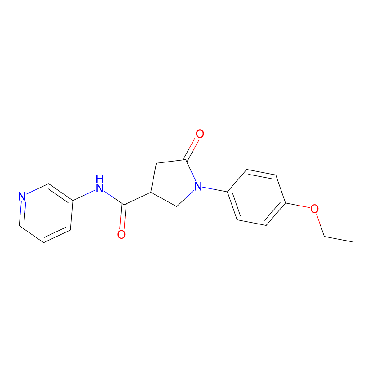 1-(4-ethoxyphenyl)-5-oxo-N-pyridin-3-ylpyrrolidine-3-carboxamide molecular structure, CAS 796081-93-1
