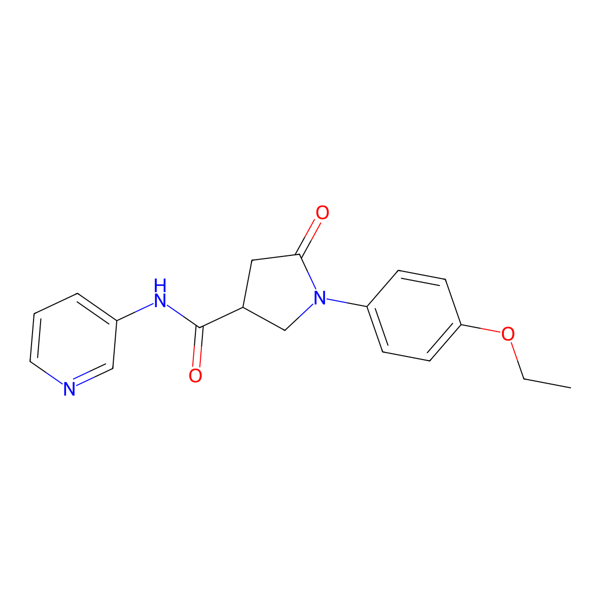 1-(4-ethoxyphenyl)-5-oxo-N-pyridin-3-ylpyrrolidine-3-carboxamide molecular structure, CAS 796081-93-1