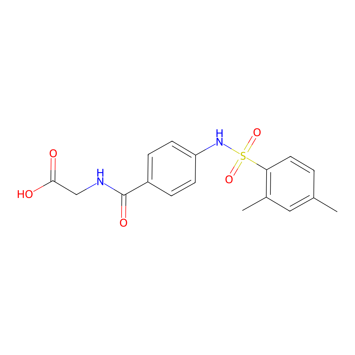 2-{[4-(2,4-Dimethylbenzenesulfonamido)phenyl]formamido}acetic acid molecular structure, CAS 796083-83-5