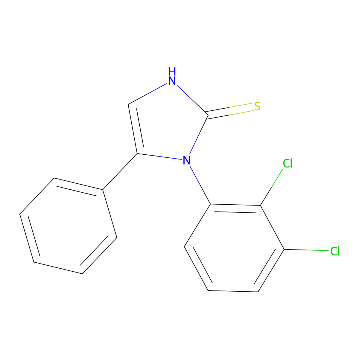 1-(2,3-dichlorophenyl)-5-phenyl-1H-imidazole-2-thiol molecular structure, CAS 796084-49-6