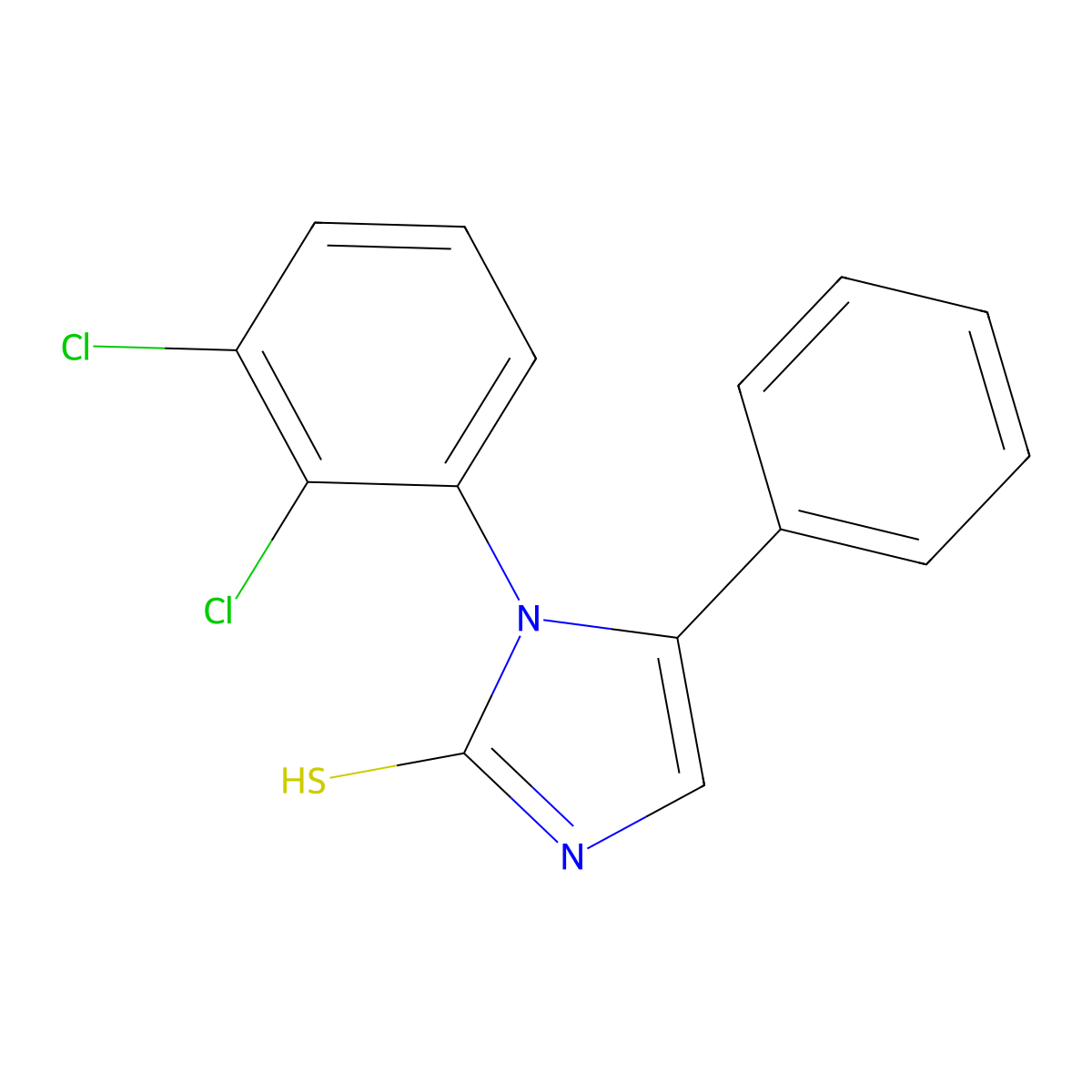 1-(2,3-dichlorophenyl)-5-phenyl-1H-imidazole-2-thiol molecular structure, CAS 796084-49-6