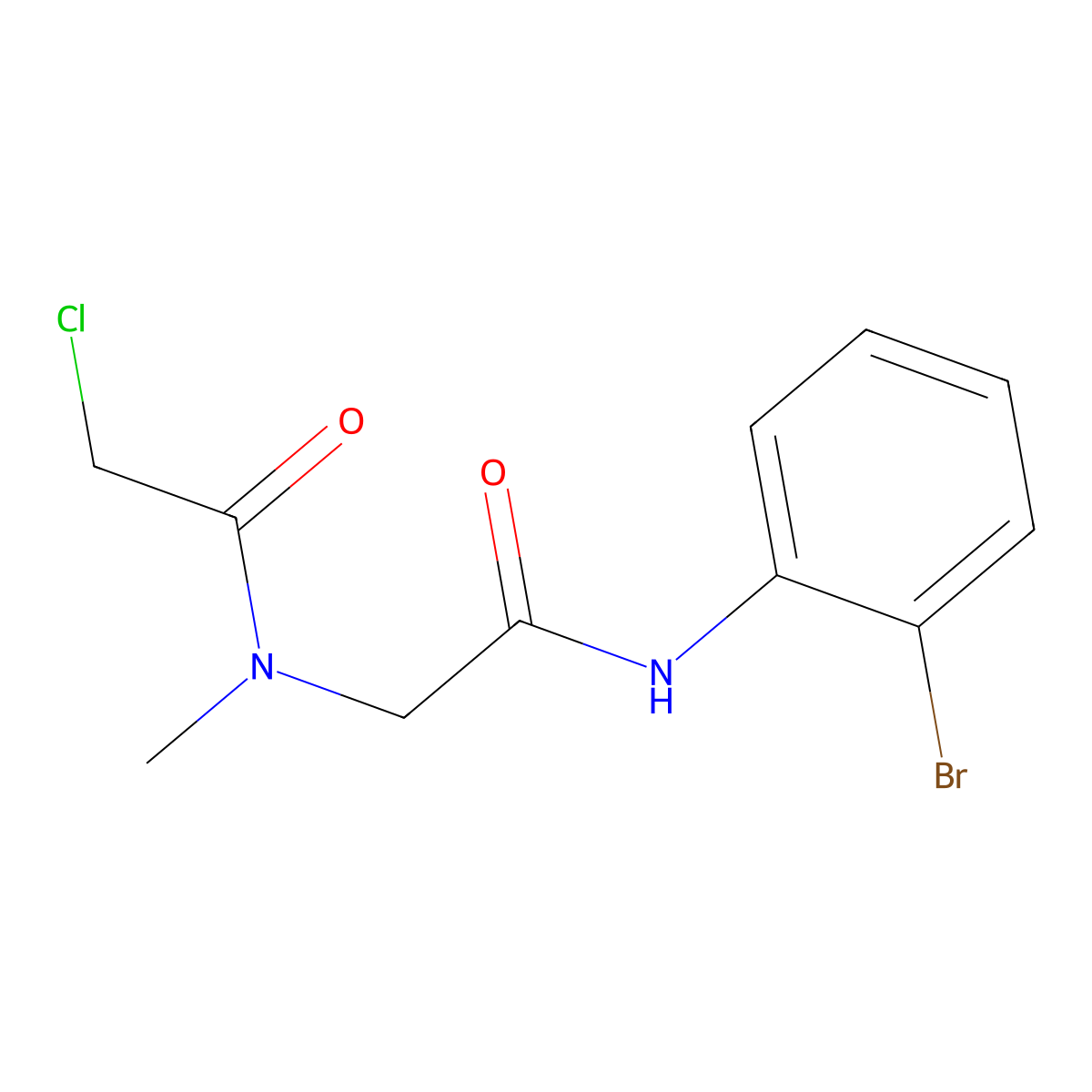 N-{[(2-Bromophenyl)carbamoyl]methyl}-2-chloro-N-methylacetamide molecular structure, CAS 796084-52-1